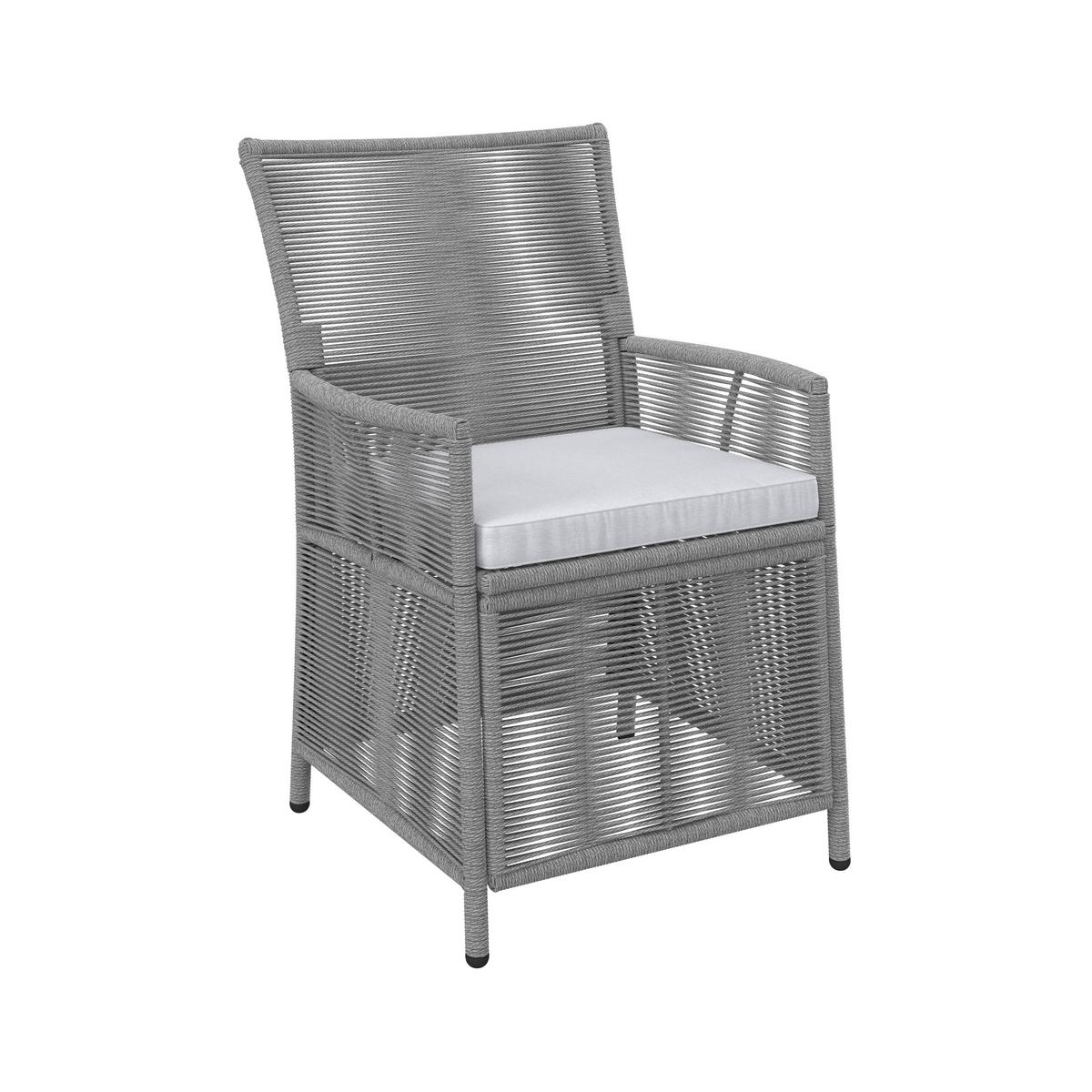 ZÁHRADNÁ SÚPRAVA SIMONE - farba akácie/svetlosivá, Modern, drevo/textil - Bessagi Garden