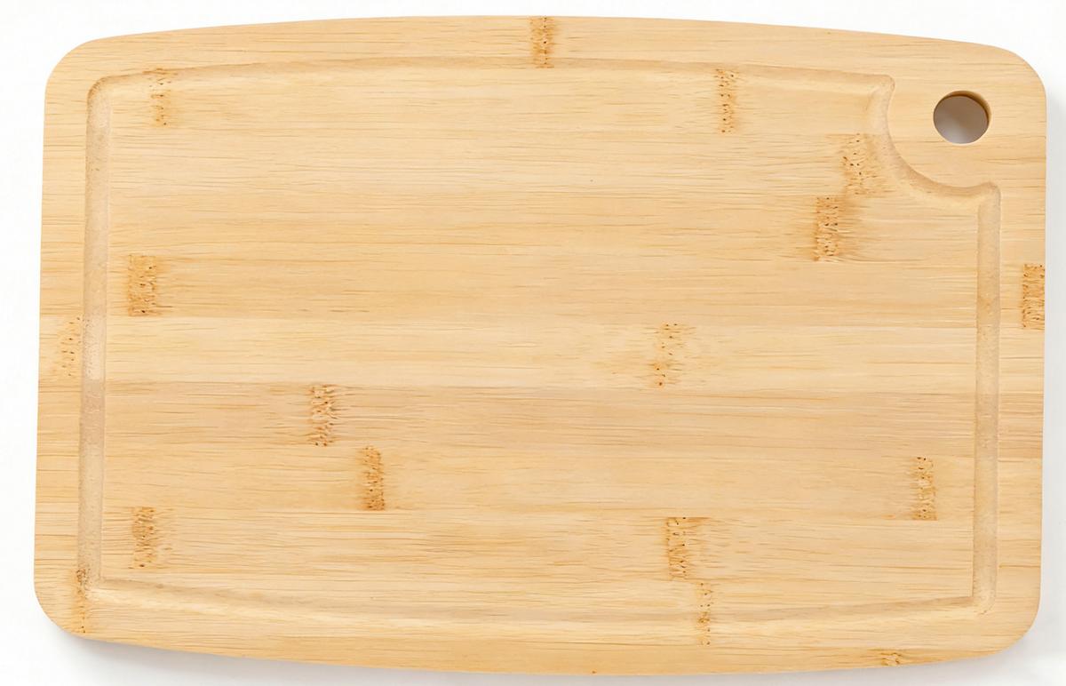 Schneidebrett aus Bambus Theo L: 35 cm - Naturfarben, Basics, Holz (35/25/1,5cm) - Luca Bessoni