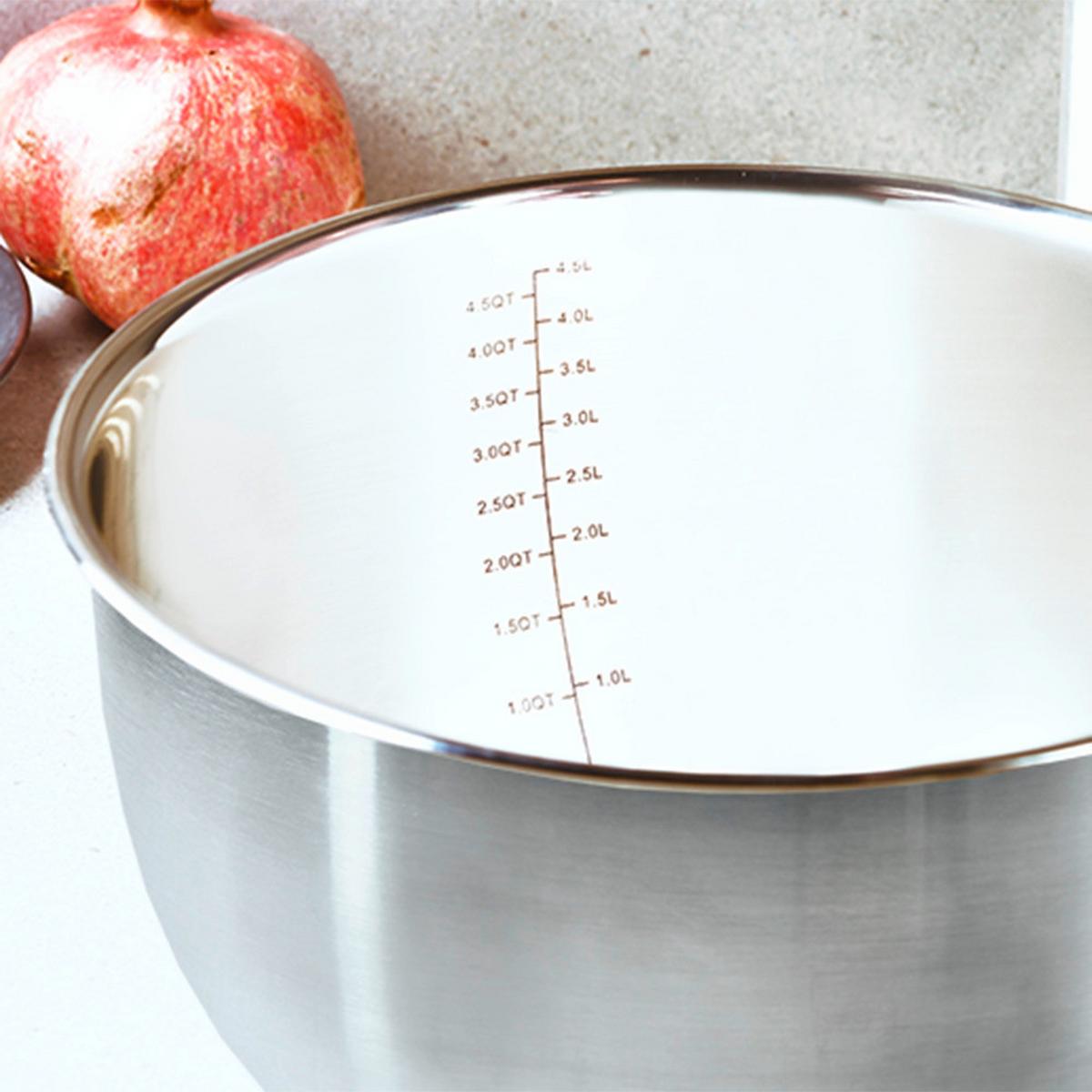 Rührschüssel Edelstahlfarben/schwarz L:18cm - Edelstahlfarben/Schwarz, Basics, Kunststoff/Metall (18/18/9,8cm)