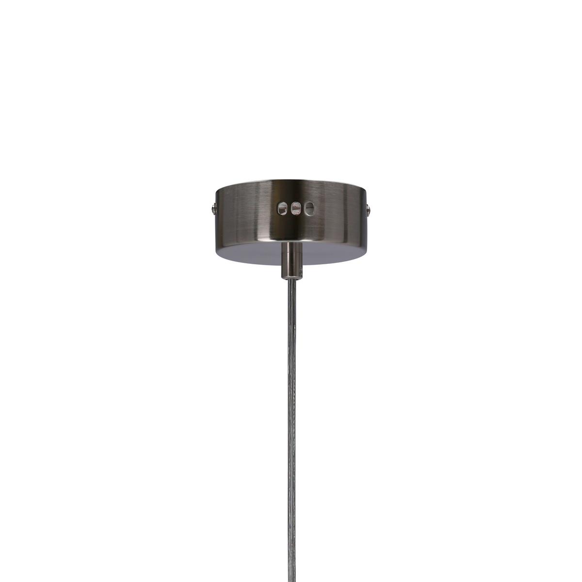 LED-Hängeleuchte 50133210 Lukka - Chromfarben/Hellblau, Design, Glas/Metall (18/18/115cm)