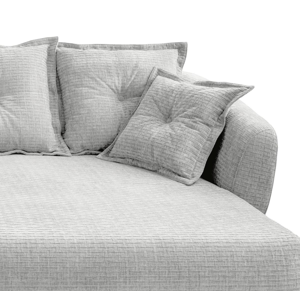 Ecksofa Baggio Weiß S: 277x162 cm - Schwarz/Weiß, MODERN, Textil (277/162cm) - Livetastic