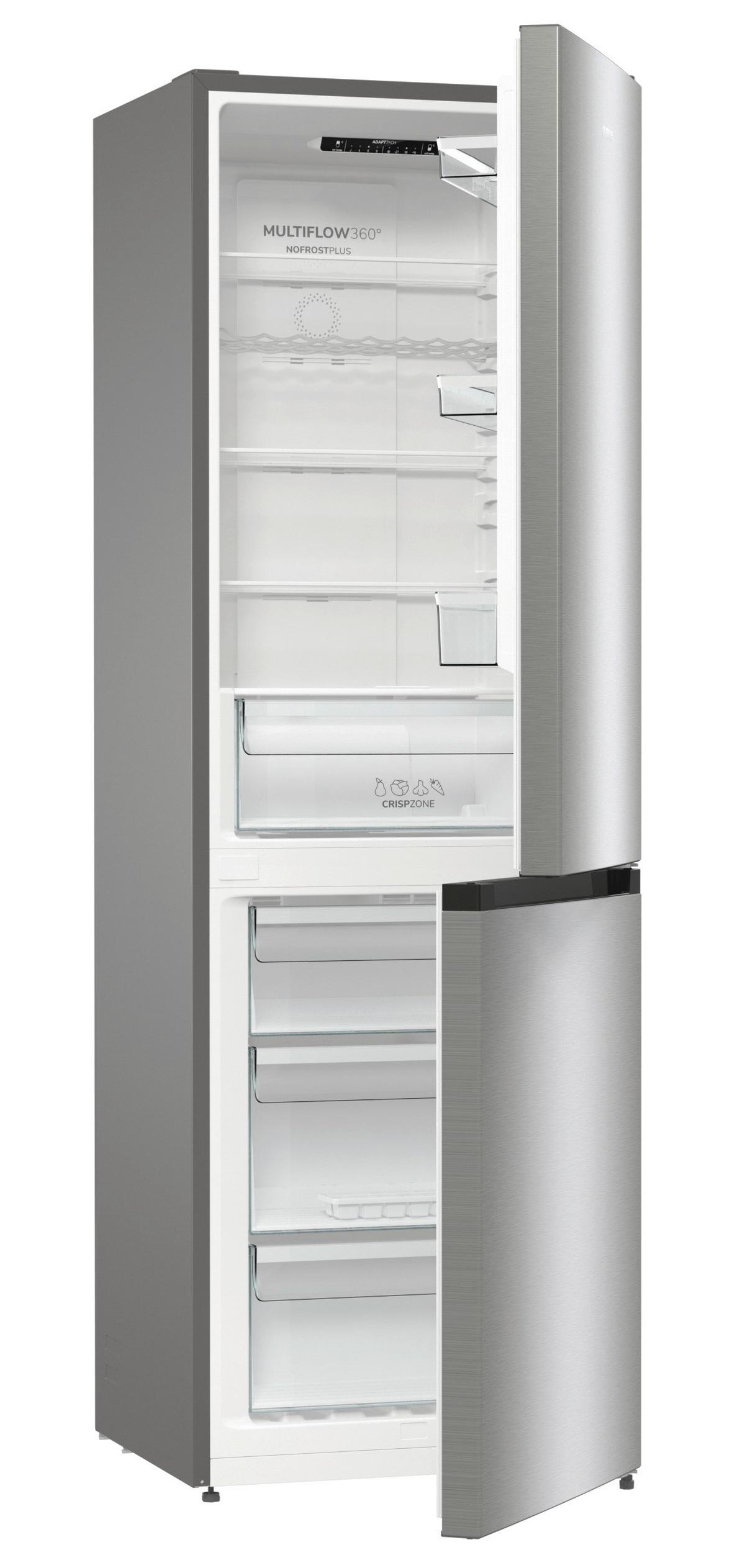 Kühl-gefrier-kombination Nfb612csxl4 - Edelstahlfarben, Basics, Glas/Kunststoff (60/185/59,2cm) - Gorenje