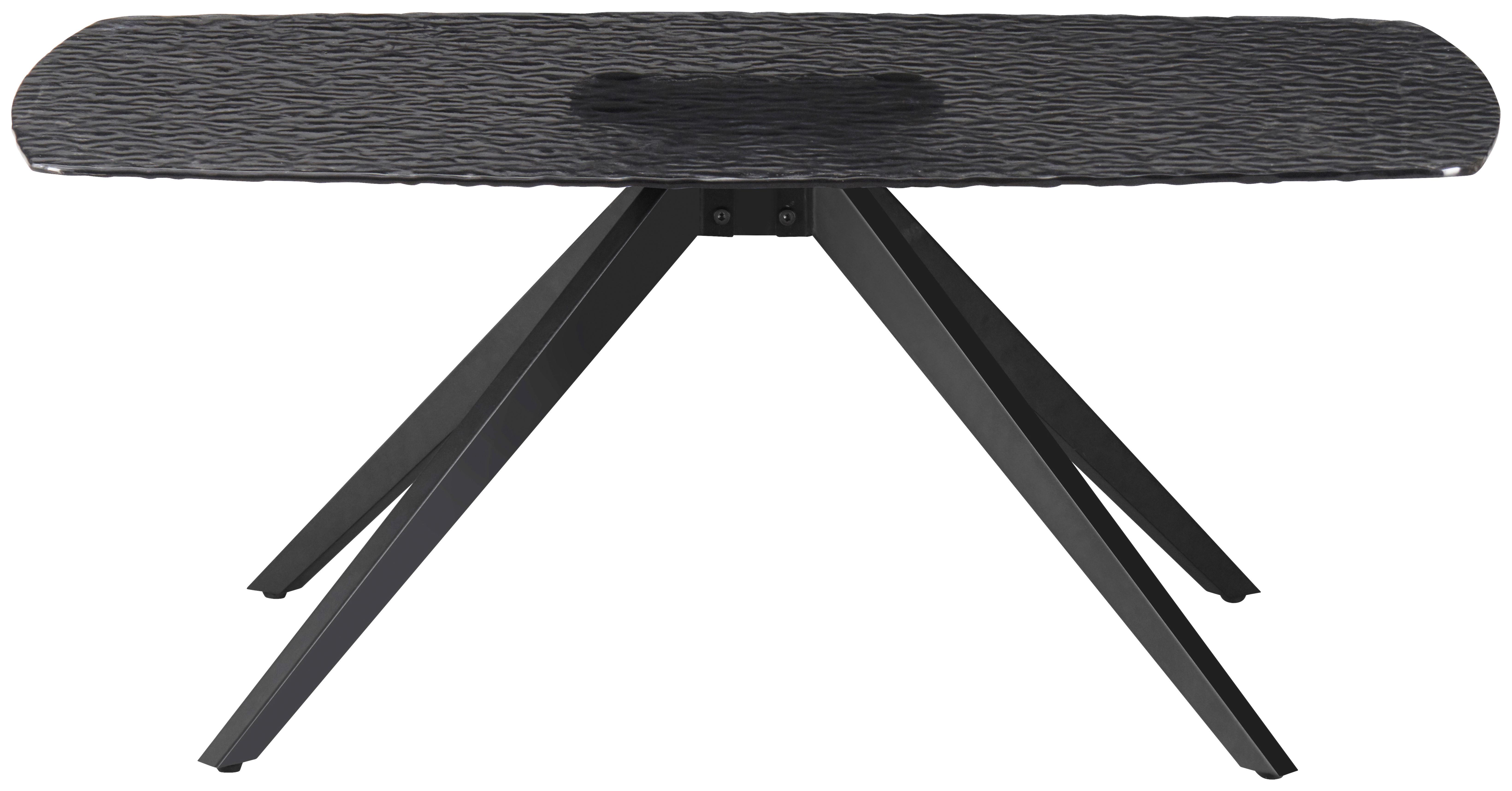 Couchtisch Marino - Schwarz/Grau, MODERN, Glas/Metall (110/45/70cm)