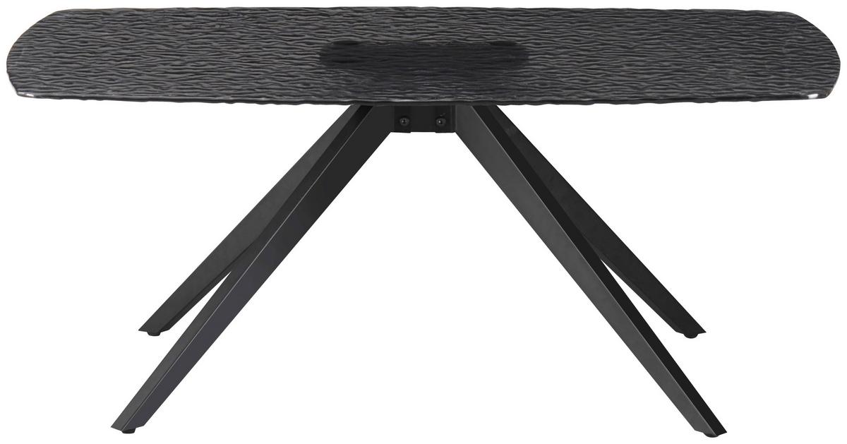 Couchtisch Marino - Schwarz/Grau, MODERN, Glas/Metall (110/45/70cm)