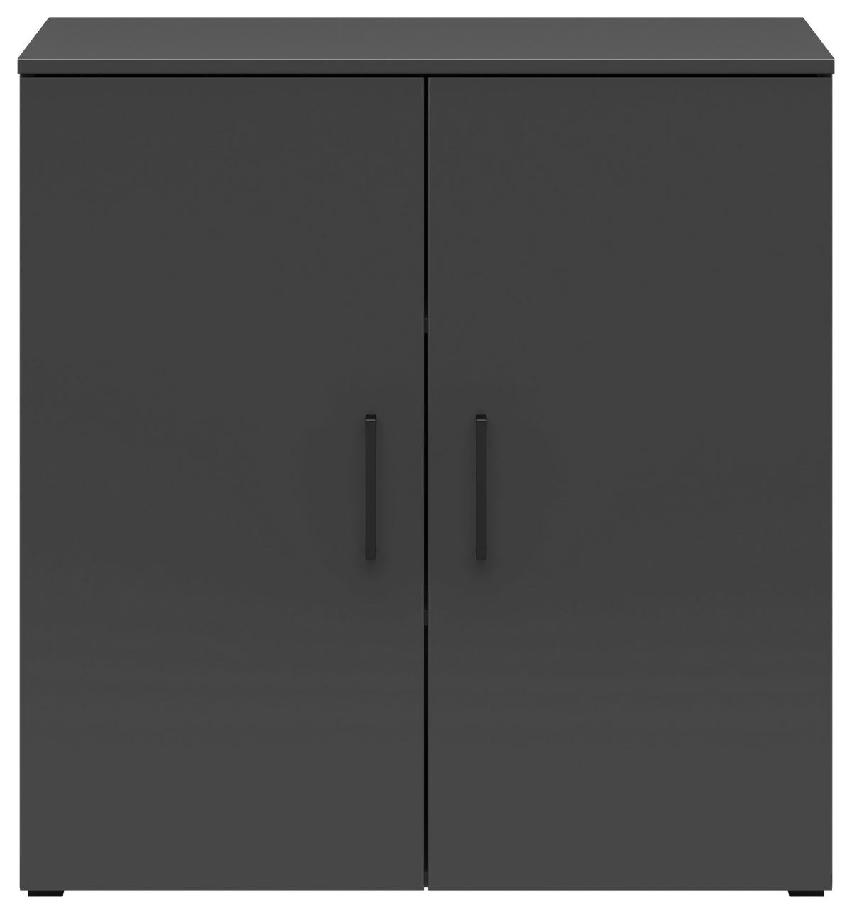 Komód Multistauraum - grafitszürke, Modern, faalapú anyag (80/83/40cm) - Carryhome