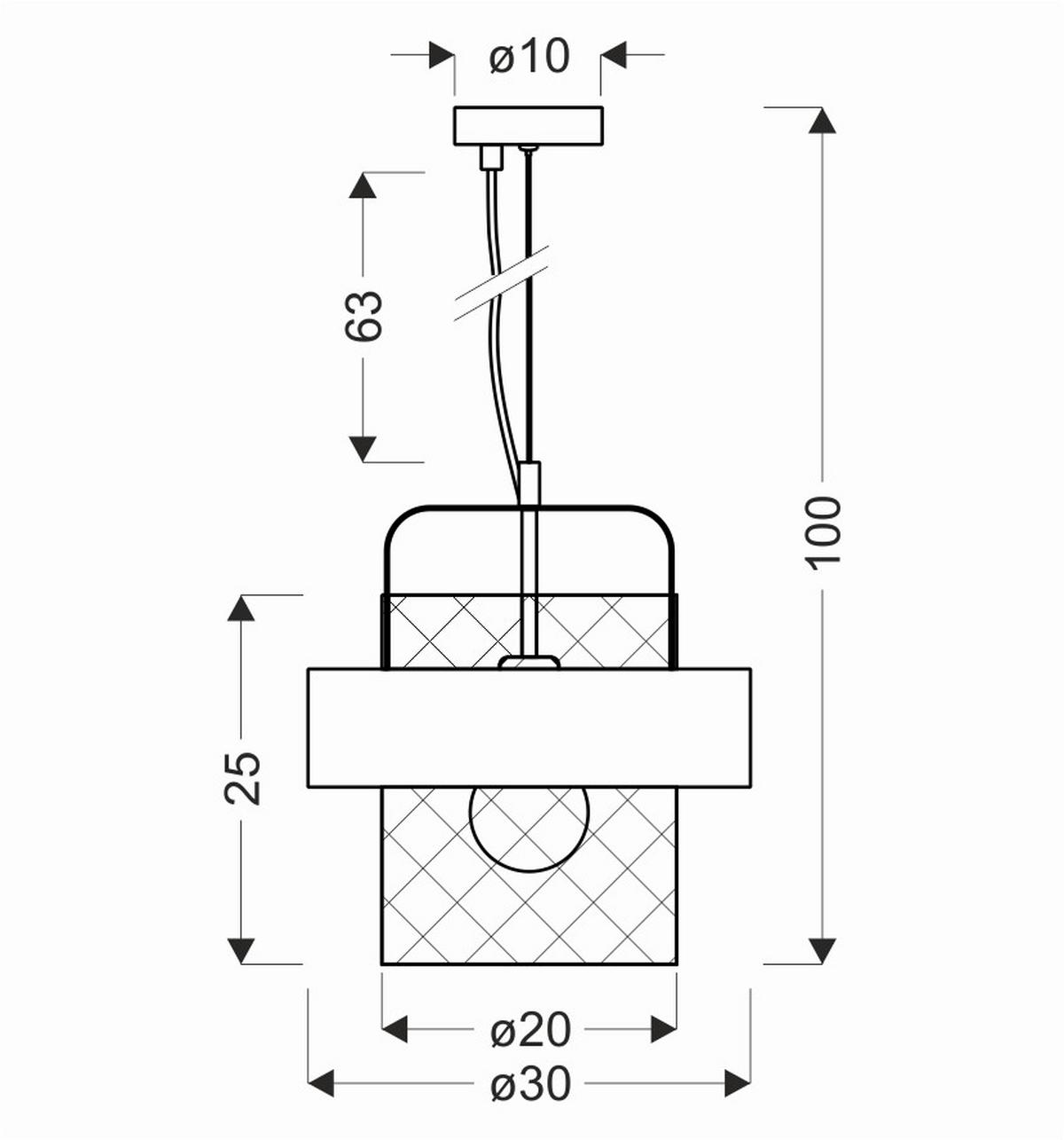 Hängeleuchte 31-78506 - Basics, Metall (30/30/100cm)