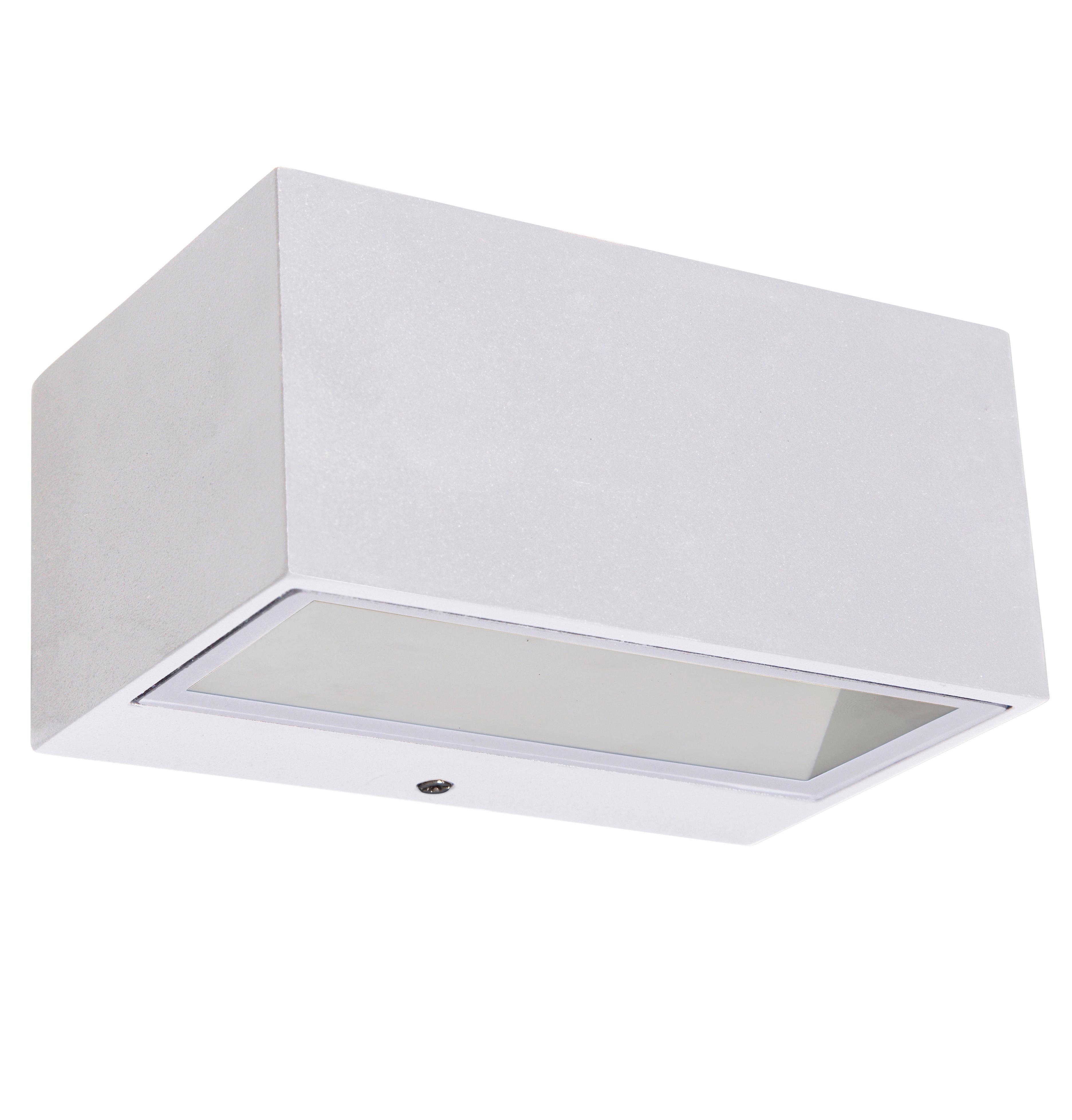 Außenleuchte Gemini 11 W Aluminiumguss Wandmontage - Weiß, Basics, Metall (6,5/14/8,9cm)