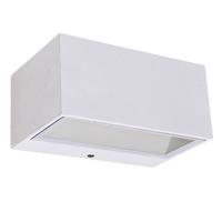 Außenleuchte Gemini 11 W Aluminiumguss Wandmontage - Weiß, Basics, Metall (6,5/14/8,9cm)