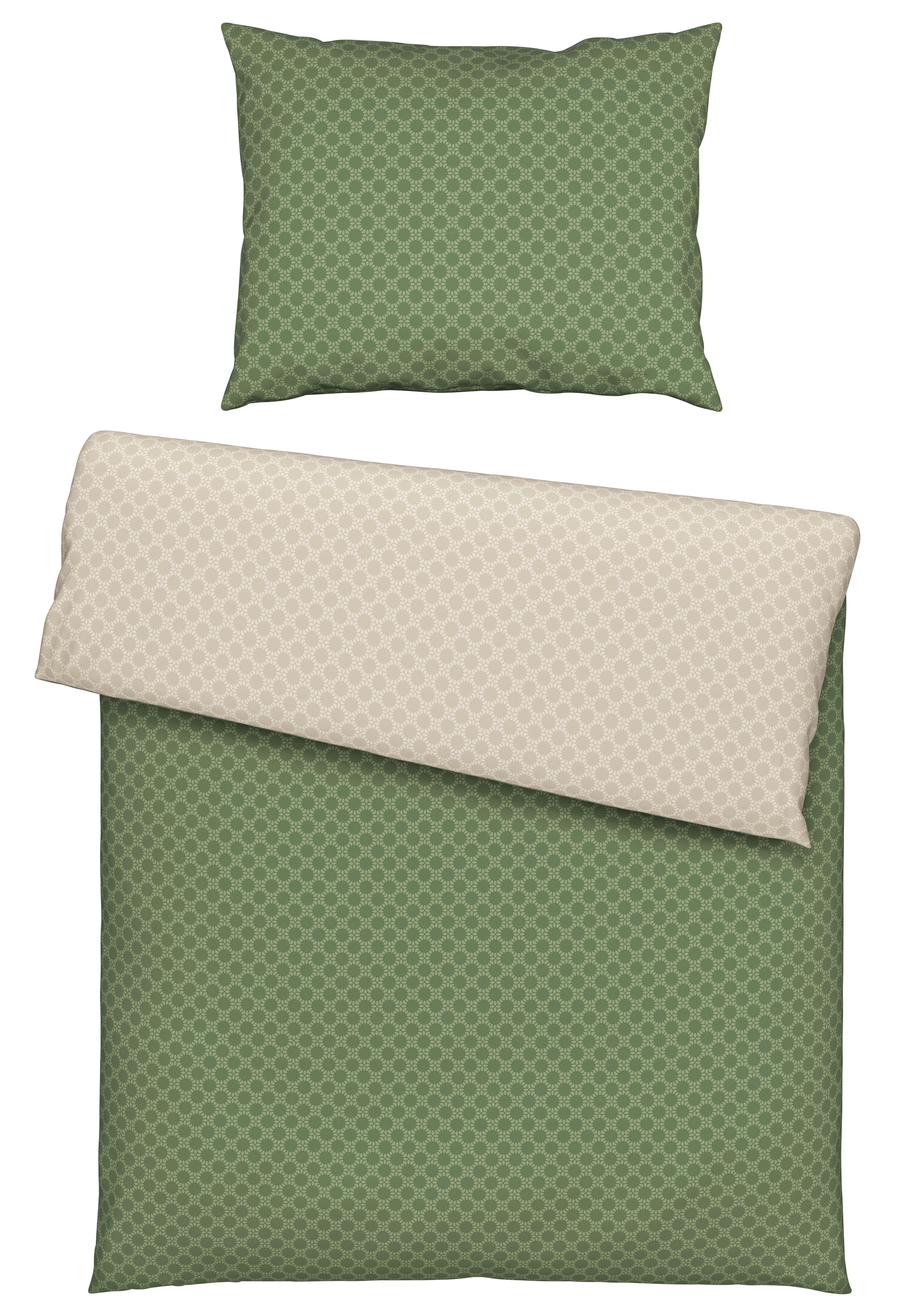 Povlečení Mici, 140/200cm - zelená/béžová, Konvenční, textil (140/200cm) - Modern Living
