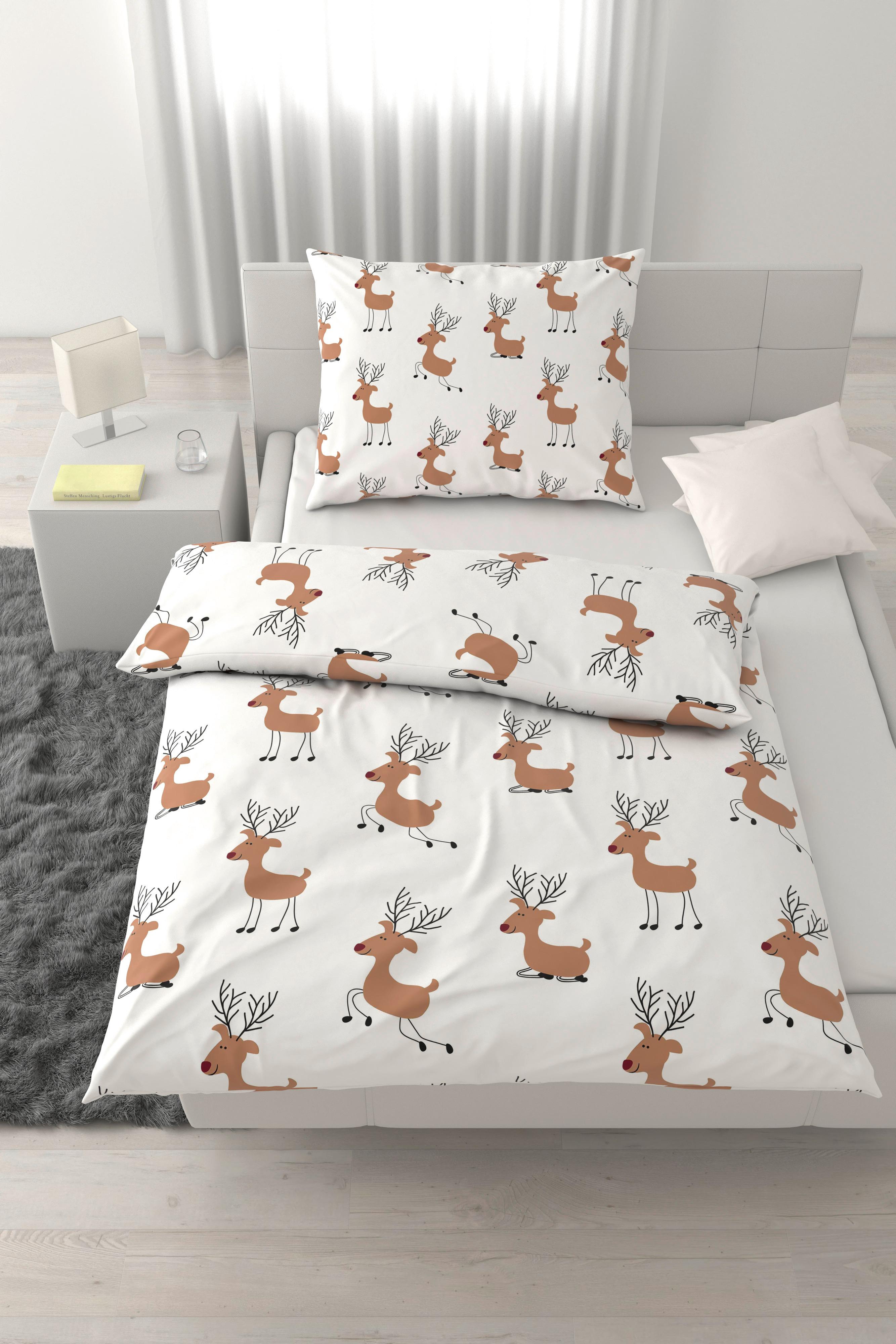 POVLEČENÍ TIMBA - bílá/světle hnědá, textil (200/140cm) - Mömax