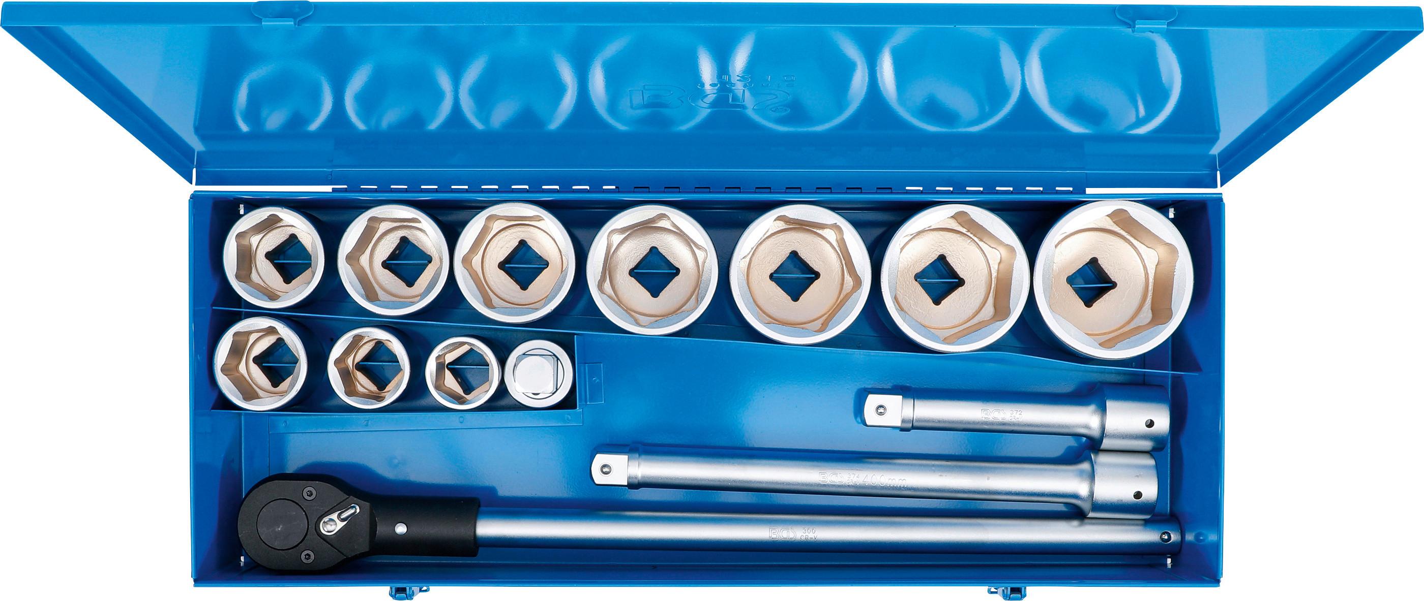 Steckschlüssel-satz 15-teilig Blau/silberfarben - Blau/Silberfarben, Basics
