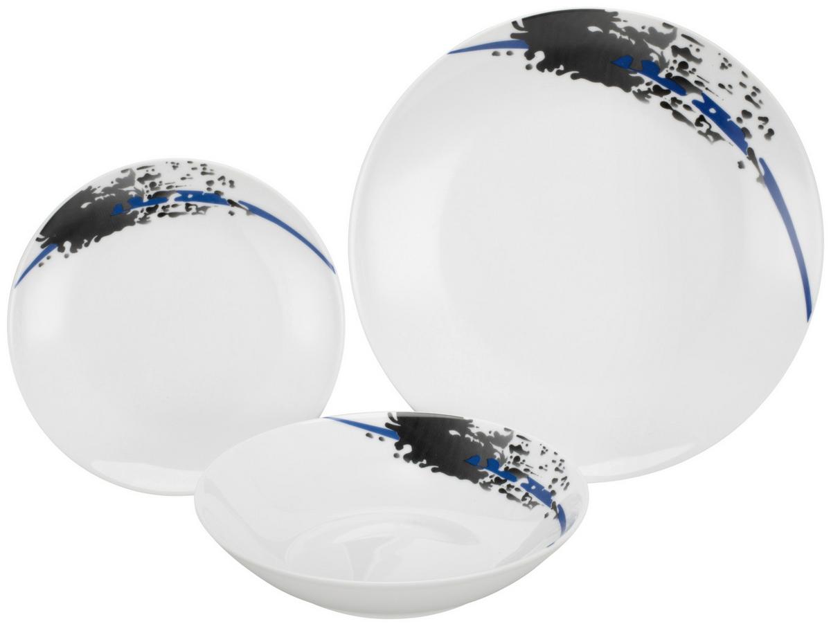 Tafelservice Bente - Blau/Dunkelgrau, Design, Keramik - James Wood