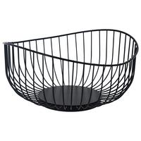 Obstkorb Noah - Schwarz, LIFESTYLE, Metall (25/12,5cm) - Luca Bessoni