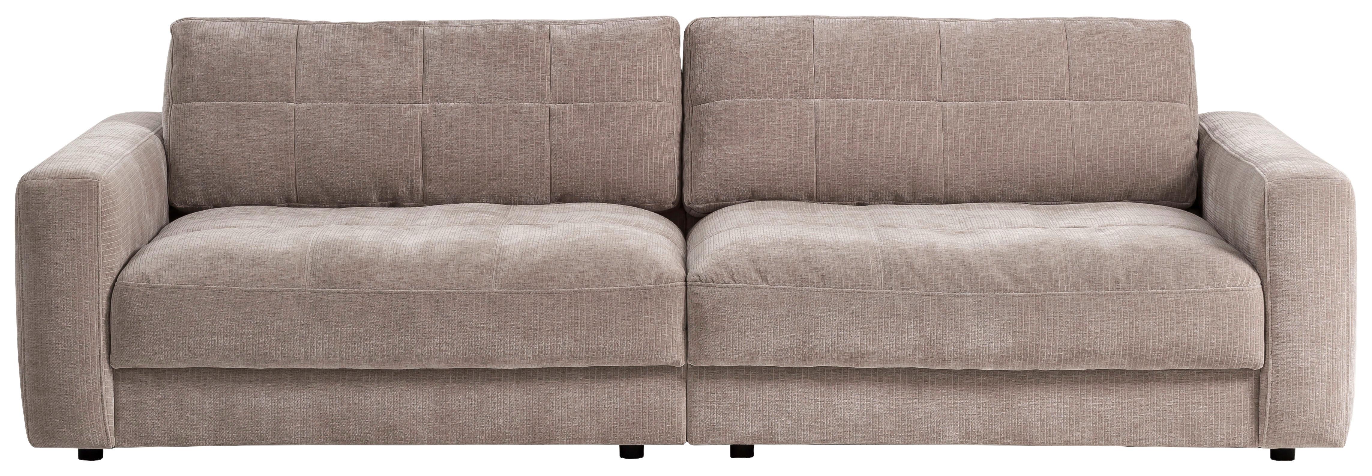 Bigsofa Be Comfy - Silberfarben/Schwarz, MODERN, Textil (264/83/126cm) - Trendmanufaktur