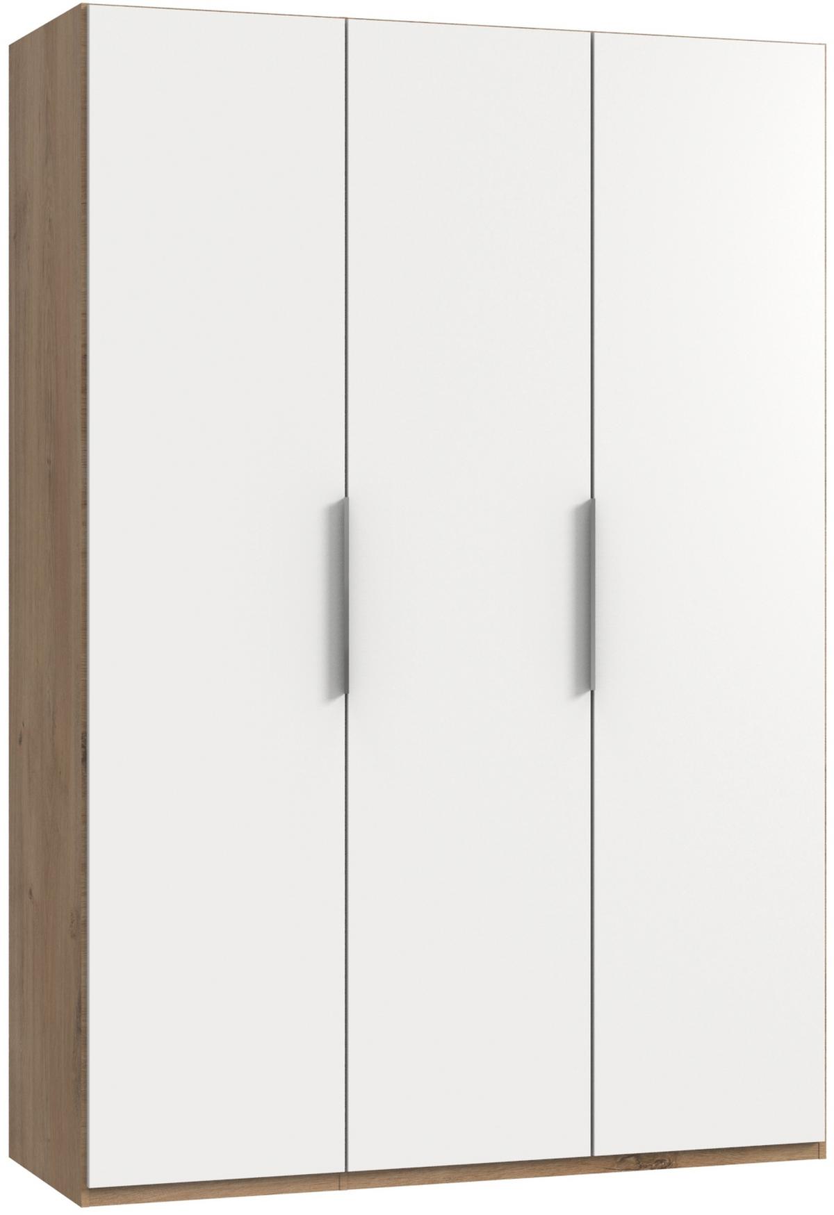 Drehtürenschrank B: 150 Cm Level, Weiß/eiche Dekor - Eichefarben/Weiß, MODERN, Holzwerkstoff (150/216/58cm) - MID.YOU