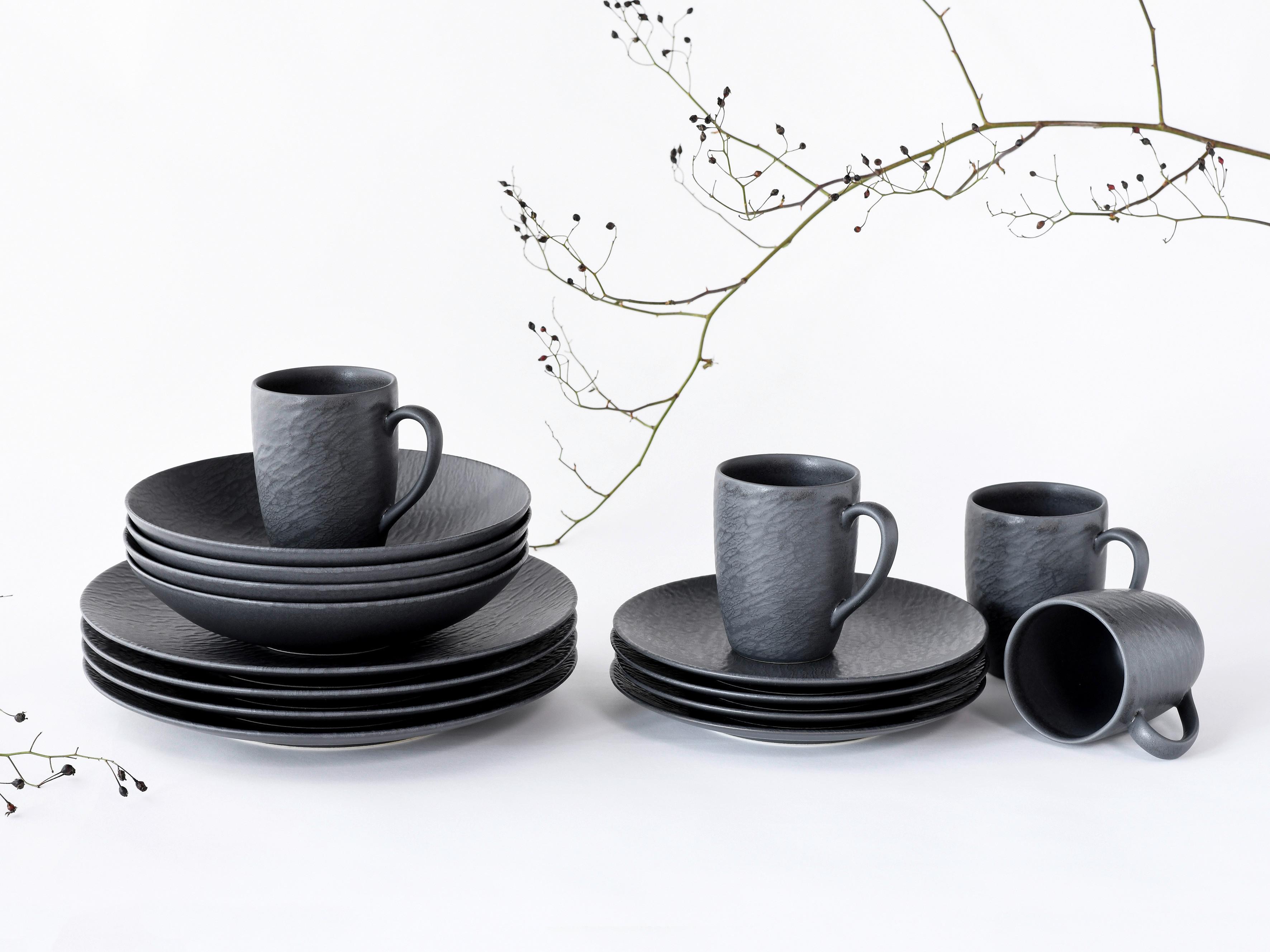 Kombinovaná souprava 16-dílné - černá, Trend, keramika - Creatable