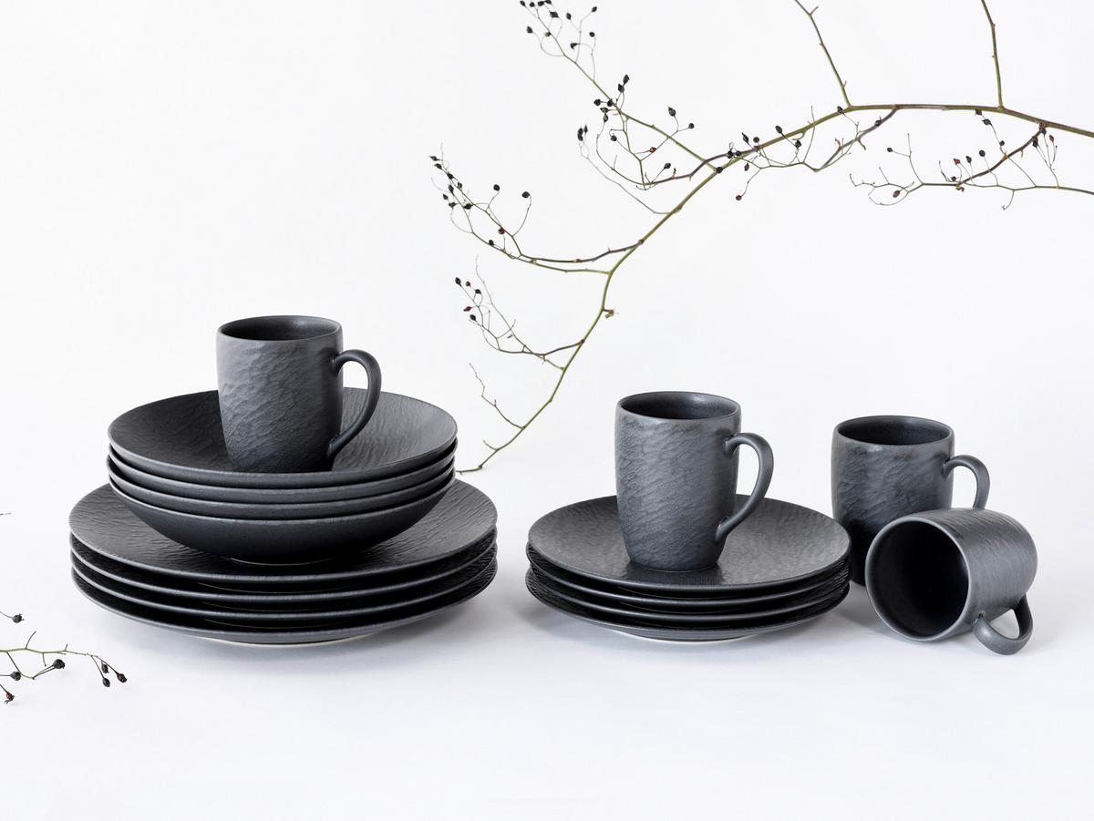 Kombinovaná souprava 16-dílné - černá, Trend, keramika - Creatable