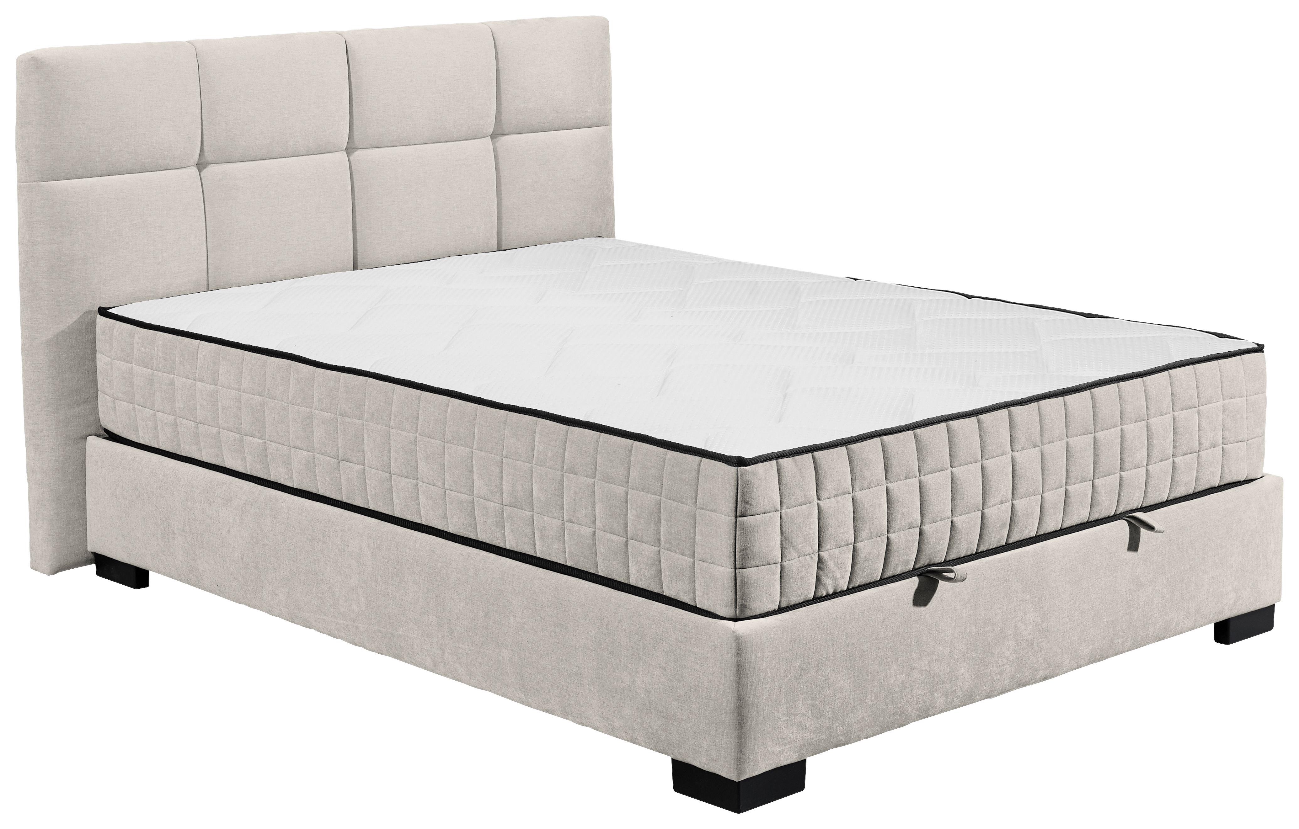 Boxbett Nagol A - Beige/Schwarz, MODERN, Holzwerkstoff/Textil (120/200cm) - MID.YOU