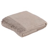 Kuscheldecke Laura Taupe 130x170 Cm Fransen - Taupe, ROMANTIK / LANDHAUS, Textil (130/170cm) - James Wood