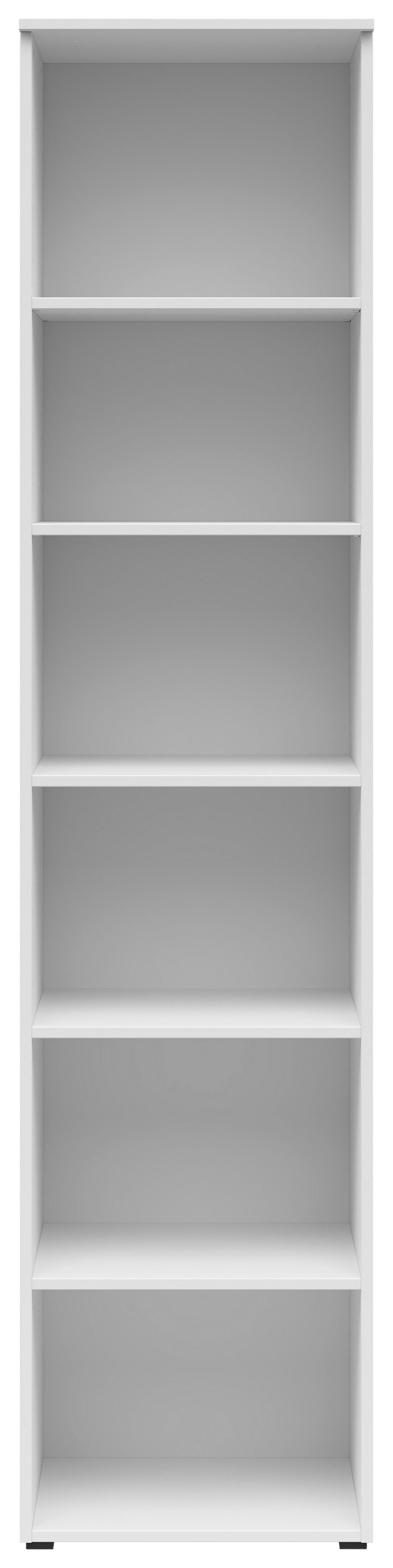 Regál MULTISTAURAUM š: 45cm - bílá/antracitová, Moderní, kompozitní dřevo/plast (45/195/40cm)
