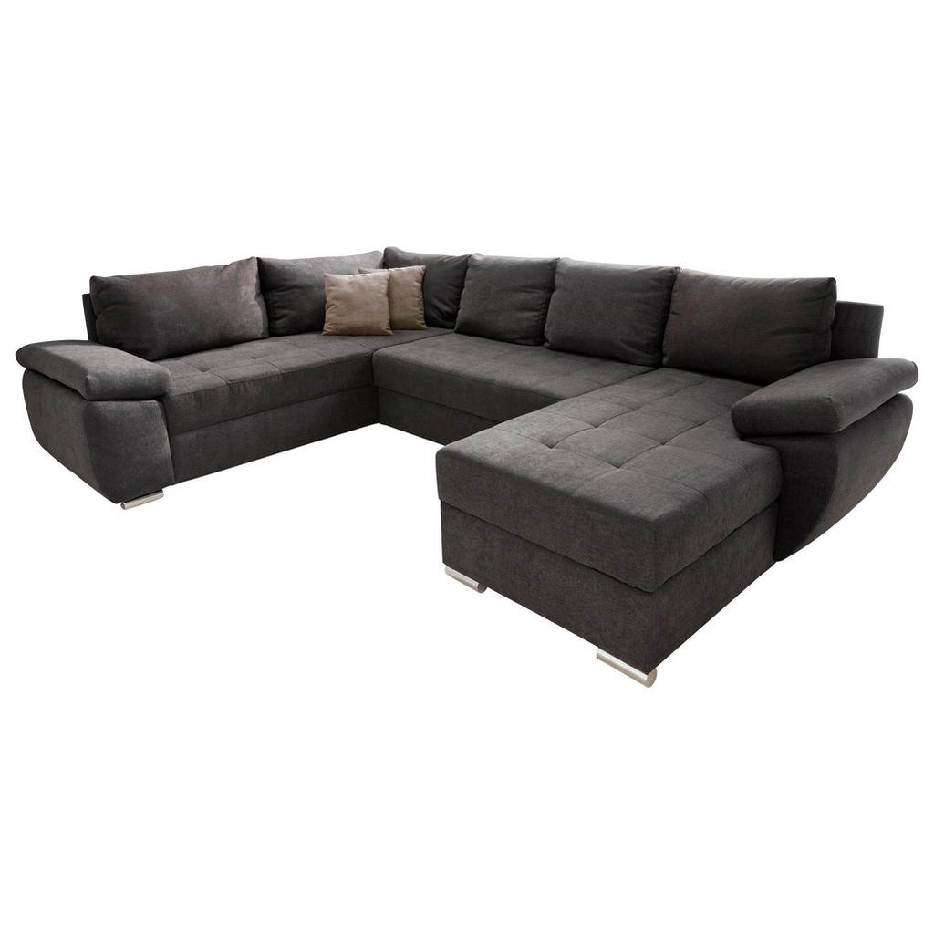 Wohnlandschaft Terana mit Schlaffunktion, Braun
