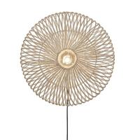 WANDLEUCHTE ZANZIBAR/W/5514/W - Weiß, Trend, Naturmaterialien (55/14cm) - Good & Mojo