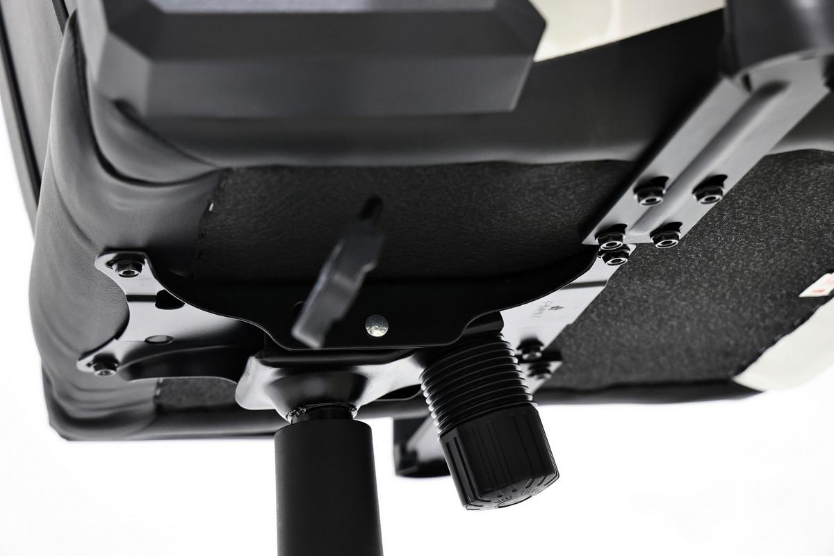 Otočná stolička ZIVA - čierna/biela, Modern, kov/textil (69,5/120-130/66cm) - Mömax