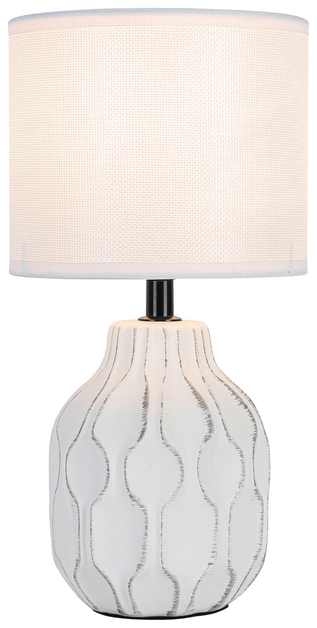STOLNÍ LAMPA NIMO - bílá/černá, Konvenční, kov/textil (16/30cm) - Mömax