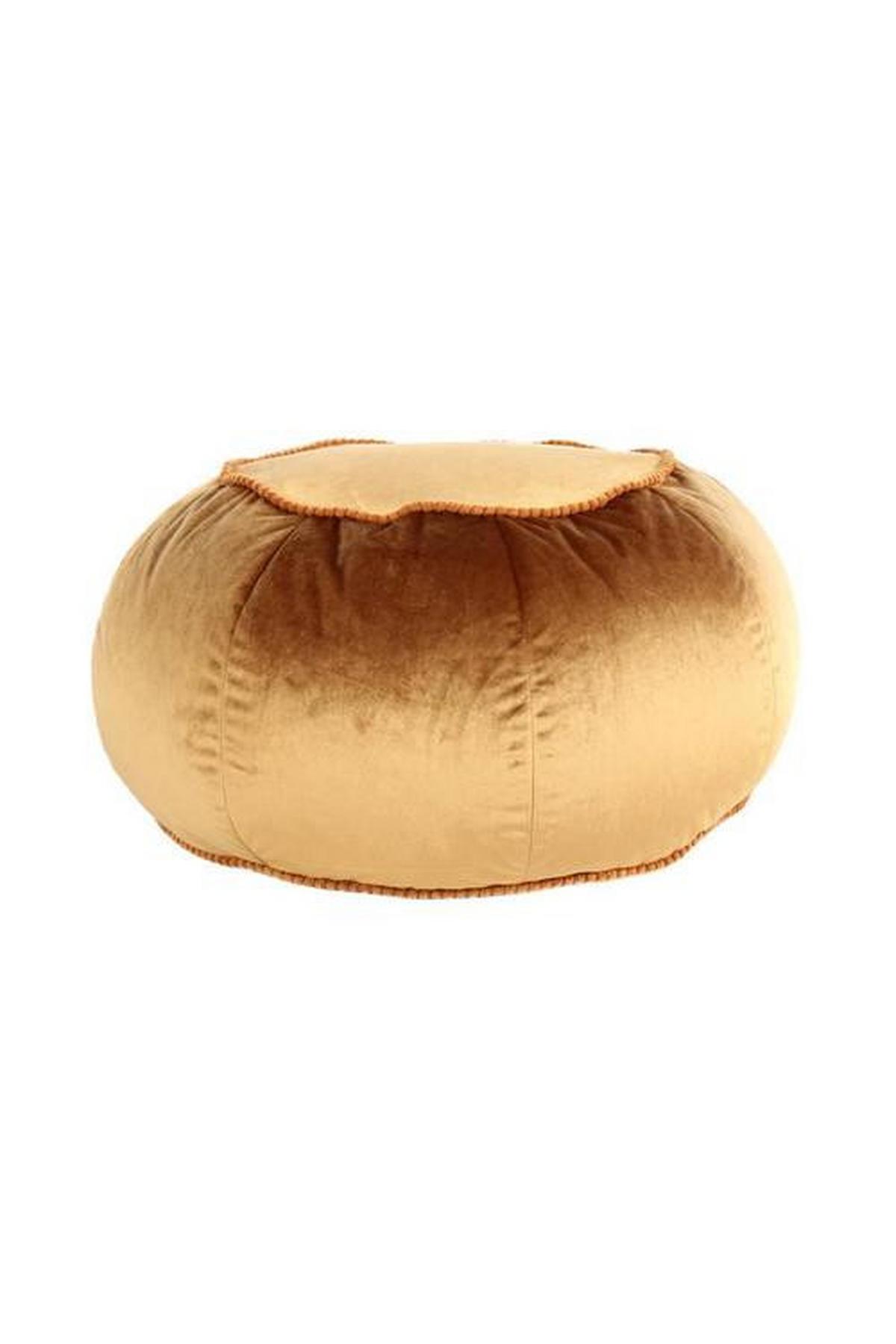 Pouf Taj Mahal DxH: 65x35 cm Samt Braun mit Reißverschluss - Braun, MODERN, Textil (65/35/65cm) - Kayoom