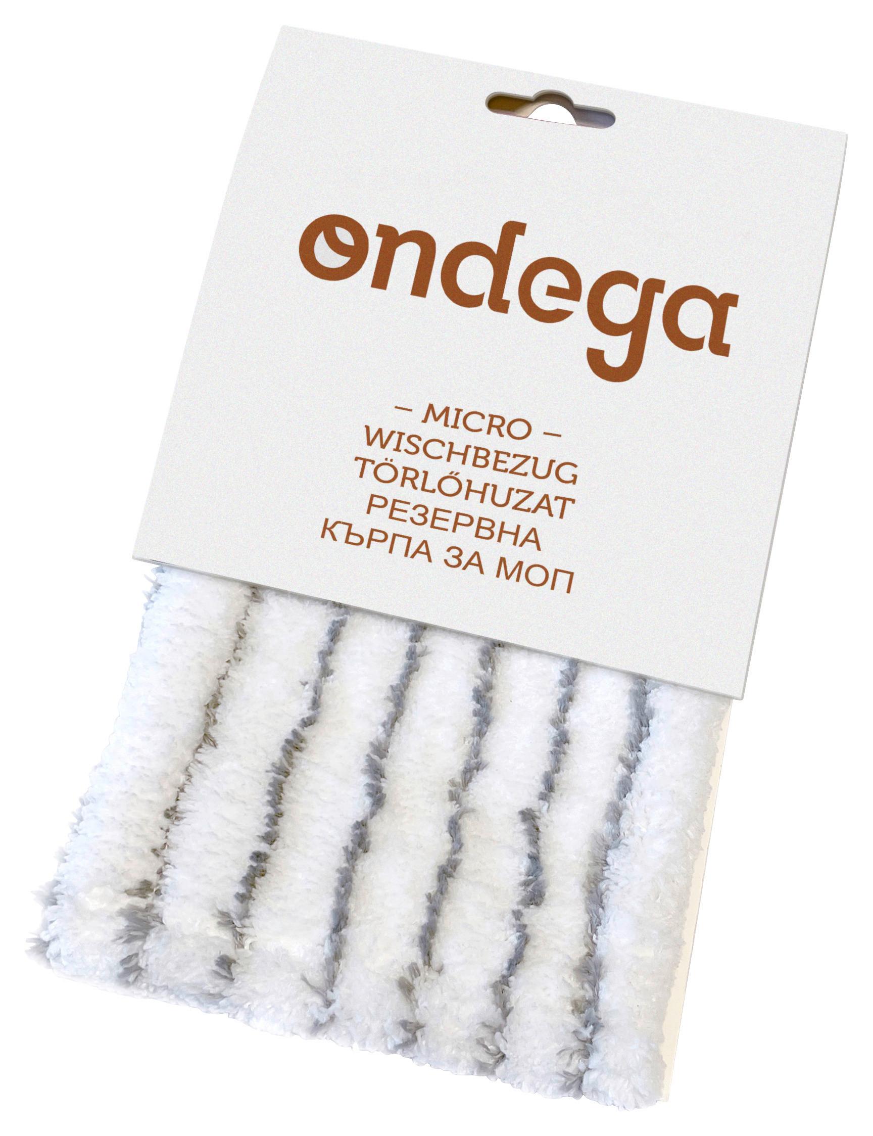 Wischbezug Micro Wischbreite: 27 cm Polyester - Weiß/Grau, Basics, Textil (27/14/2cm) - Ondega