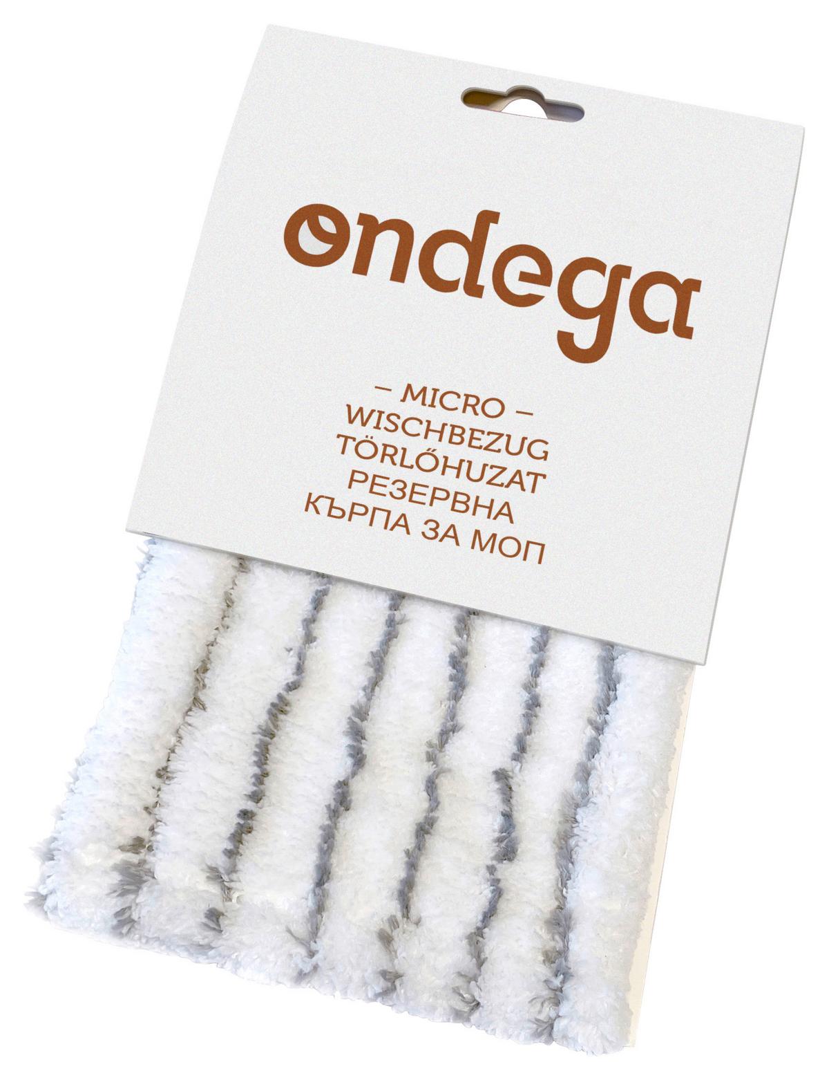 Wischbezug Micro Wischbreite: 27 Cm Polyester - Weiß/Grau, Basics, Textil (27/14/2cm) - Ondega