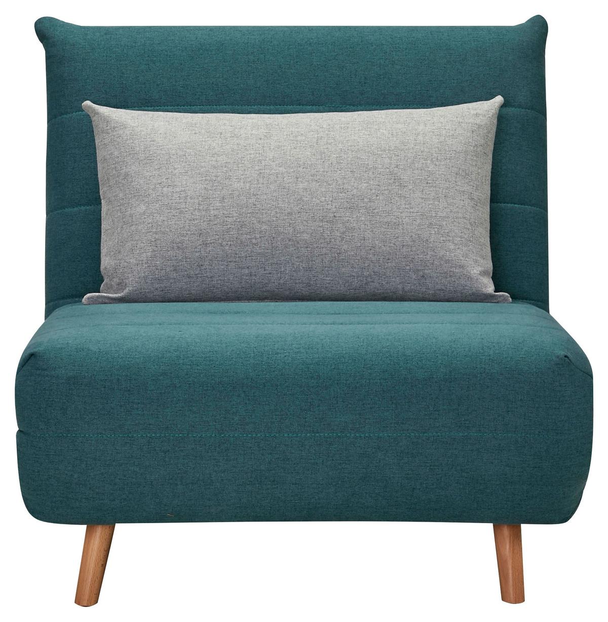 Fekvőfotel Simon - kék/szürke, Modern, textil (77/84/91cm) - Ondega