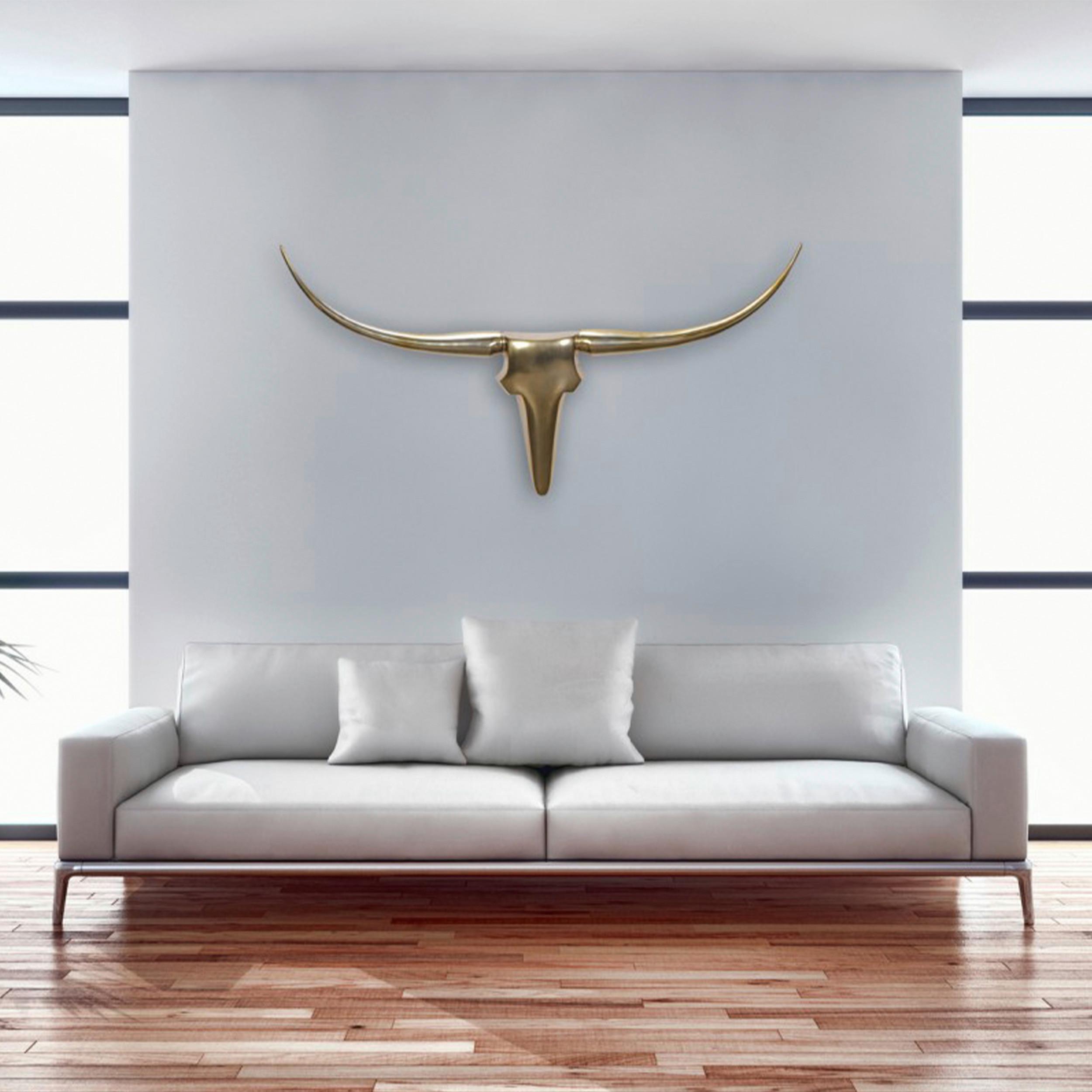 Wanddeko Wohnling Goldfarben B: 125 cm - Goldfarben, MODERN, Metall (125/60/10cm) - MID.YOU