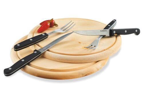 Schneidebrett Rund aus Holz Bruno D: ca. 25 cm - Braun, KONVENTIONELL, Holz (25cm) - James Wood