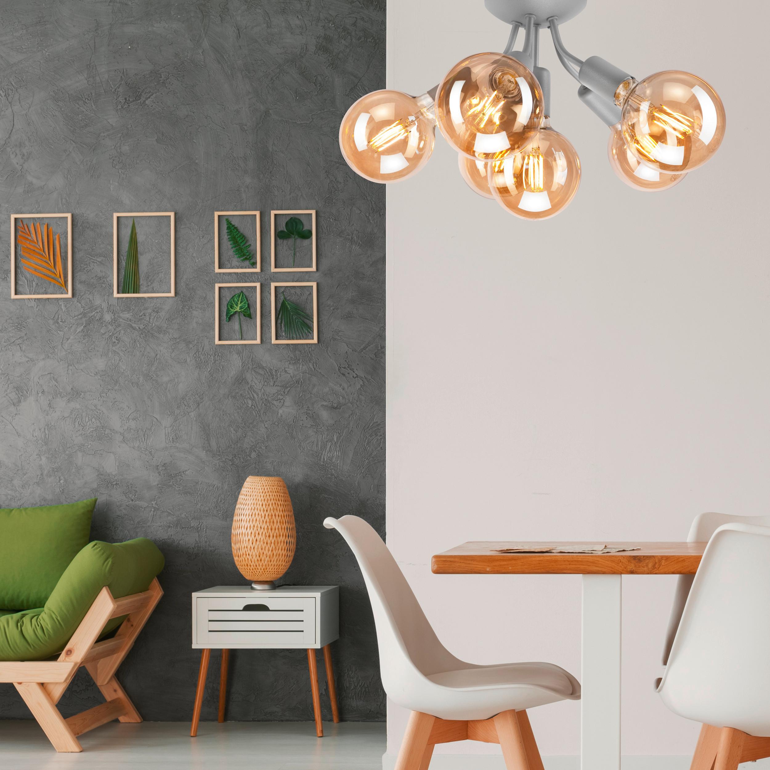 Deckenleuchte 39442 Viggo - Silberfarben, Basics, Metall (17/12/28cm)