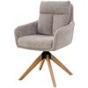 Armlehnstuhl Malik Webstoff Taupe, B: 59 Cm - Taupe/Naturfarben, KONVENTIONELL, Holz/Textil (59/92/63cm) - Livetastic