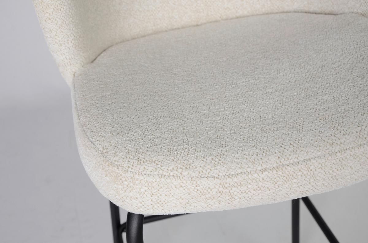 Barová židle béžová/černá - černá/béžová, Moderní, kov/dřevo (47/102/54cm) - Premium Living