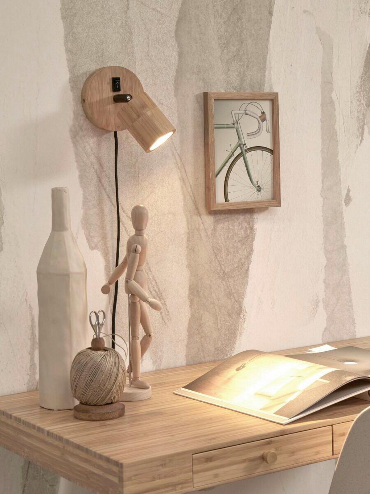 LED-Wandleuchte Java 1-Flammig, - Naturfarben, Trend (12/15/12cm) - Good & Mojo