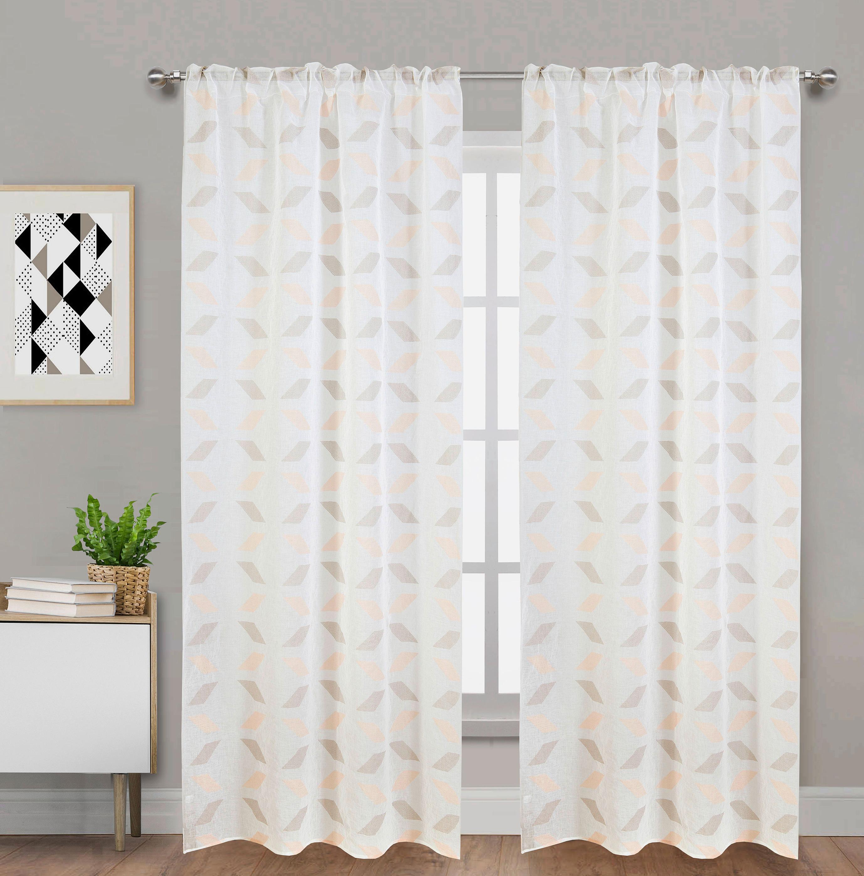 Vorhang Mit Band Franzi 140x245 Cm Rautedesign - Koralle/Silberfarben, ROMANTIK / LANDHAUS, Textil (140/245cm) - James Wood
