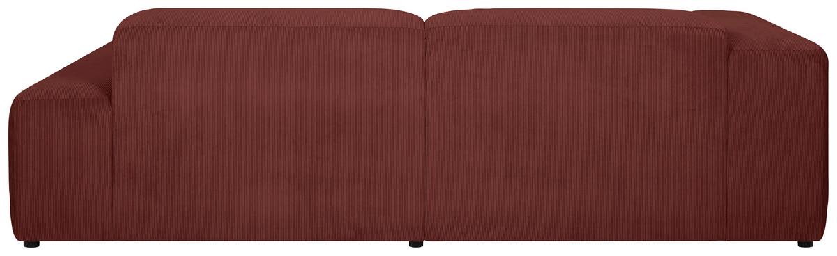 Ecksofa Hannah Rot 252x170 Cm - Rot/Schwarz, Design, Textil (252/170cm) - MID.YOU
