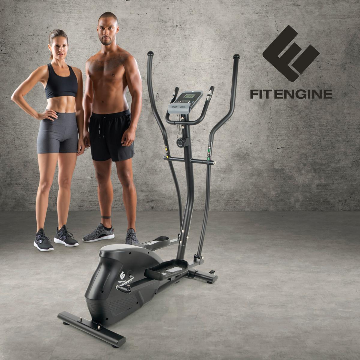 Crosstrainer Fitengine Tablet-und Smartphonehalterung - Schwarz/Grau, Basics, Kunststoff/Metall (121/58/163cm) - TV - Unser Original