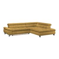 Ecksofa Gemini Senfgelb, B: 312cm - Chromfarben/Senfgelb, KONVENTIONELL, Textil (312/234cm)
