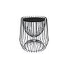 Beistelltisch Malibu Schwarz - Schwarz, Basics, Stein/Metall (50/50/51cm) - Kayoom