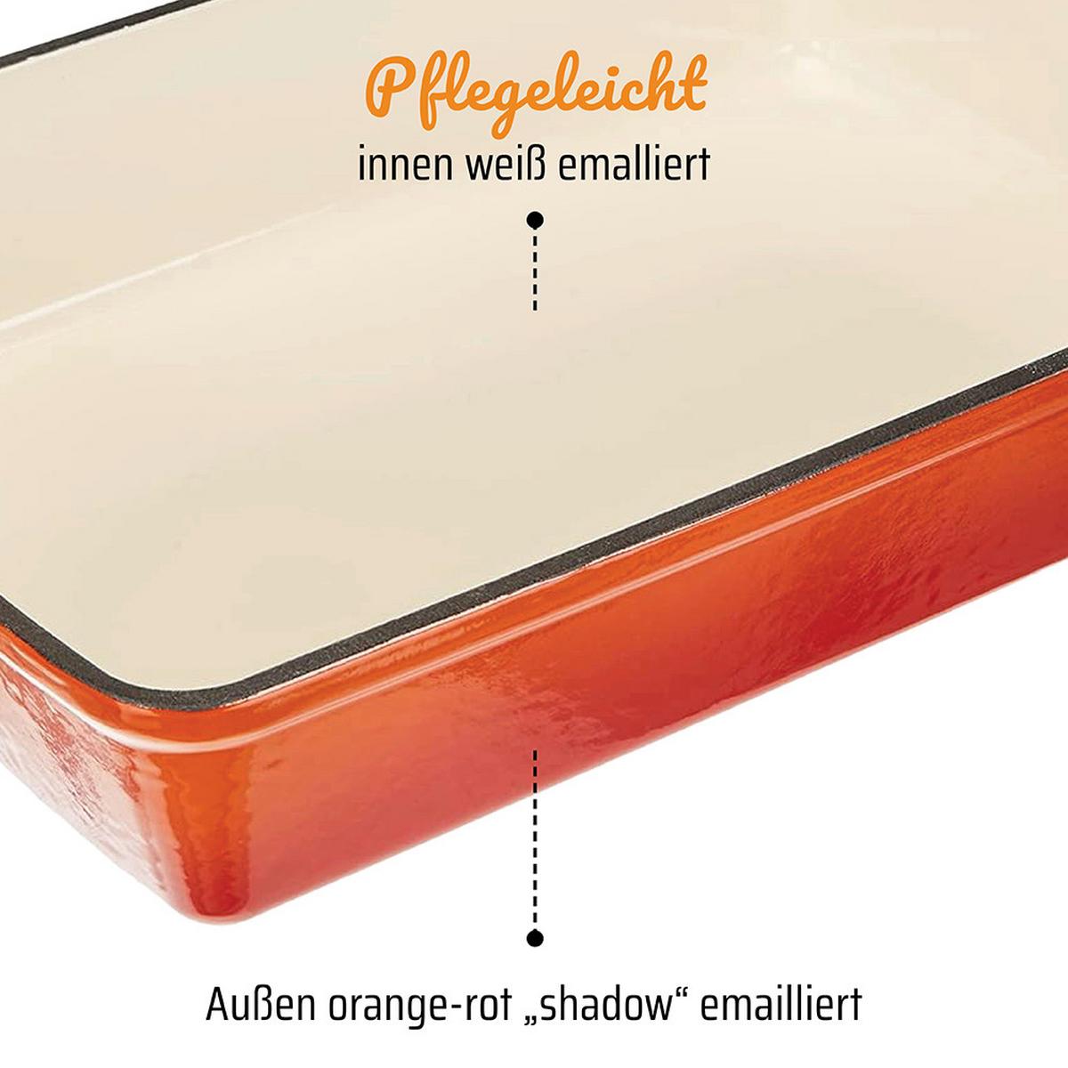Gsw Auflaufform Orange Shadow Orange, L/b/h: 39x23x6,8cm - Orange, Basics, Metall (39/23/6,8cm) - GSW