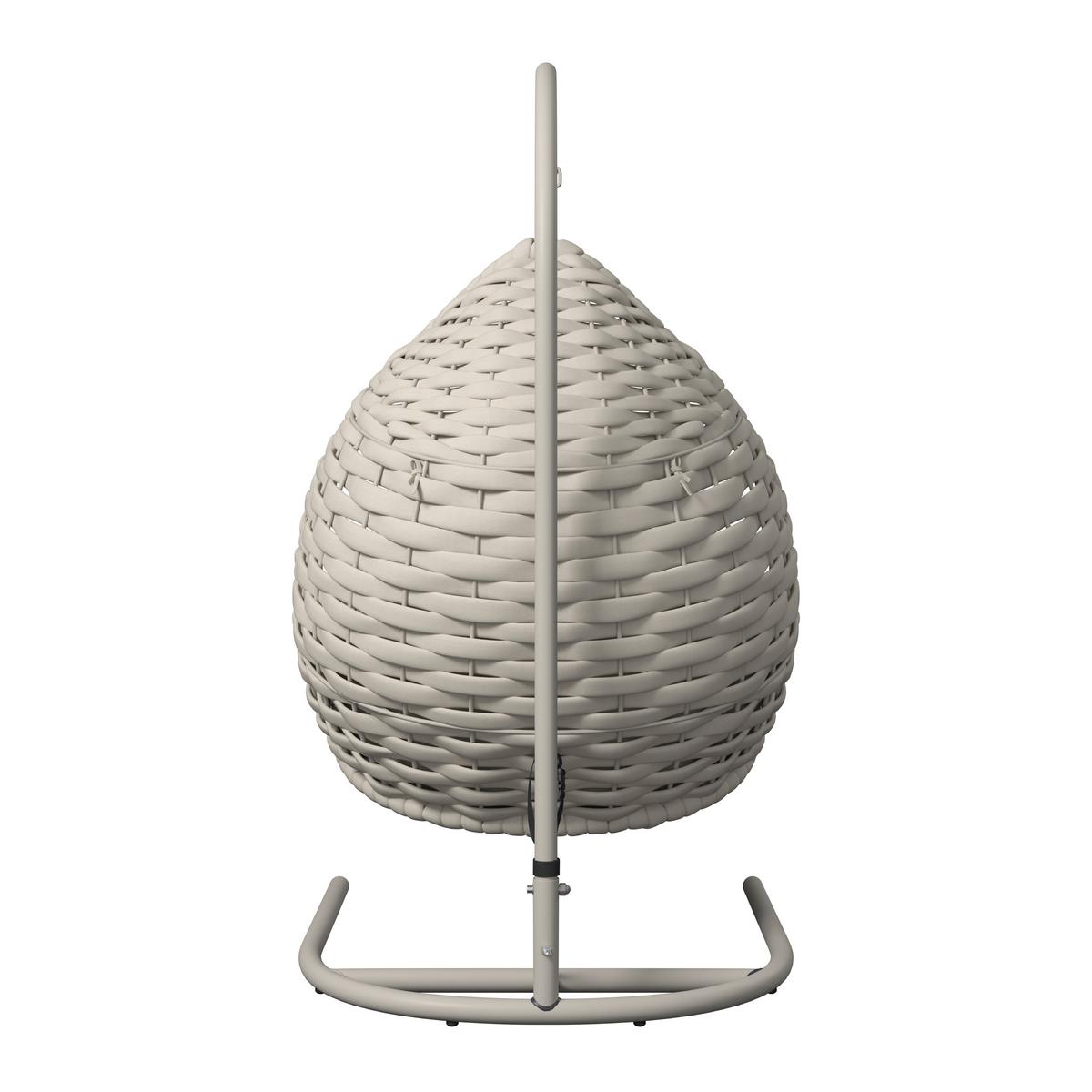 ZÁVESNÉ KRESLO SASA - krémová, Modern, kov/textil (115/200/118cm) - Bessagi Garden