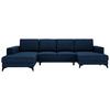 Harvey U Blau U: 190x339x156 Cm - Blau/Schwarz, Design, Textil (190/339/156cm) - Livetastic