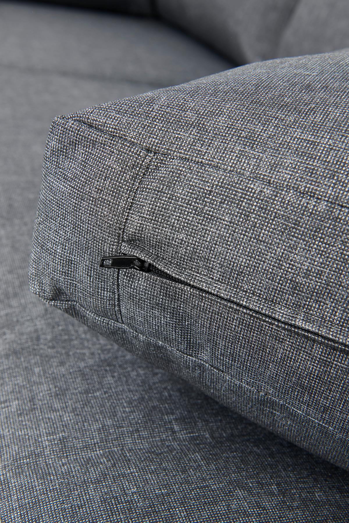 Terasová sedacia súprava MANOCA - farba akácie/sivá, Modern, kov/drevo (247/247cm) - Beldano