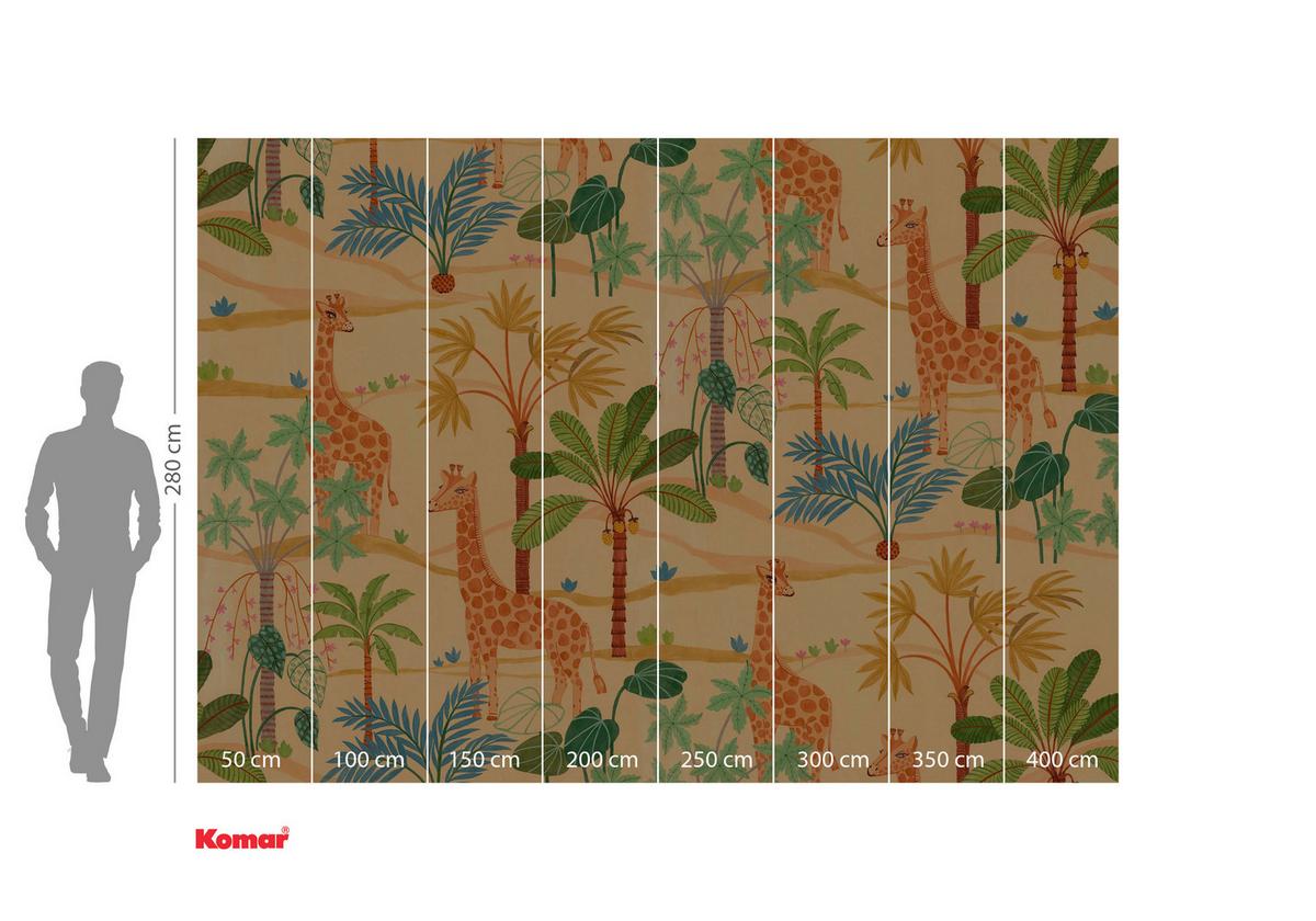 Fototapete Giraffe Crew - Multicolor, Trend, Papier (400/280/1cm)