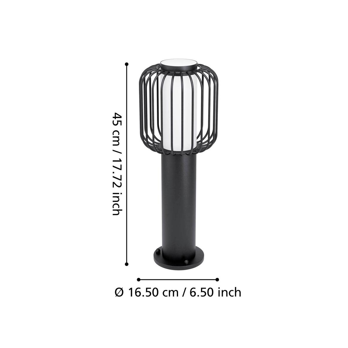 Außenwandleuchte 1x 28 W E27 - Schwarz/Weiß, Basics, Kunststoff/Metall (16,5/45cm) - Eglo