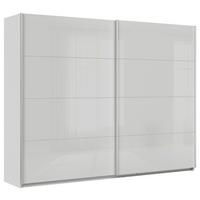 Tolóajtós Szekrény Feldkirch 271/210cm - világosszürke/magasfényű szürke, Modern, faalapú anyag/Üveg (271/210/62cm)